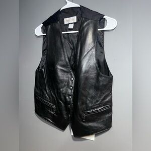 First Issue Black Leather Vest